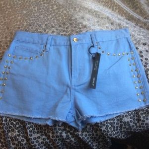 Studded high waisted shorts
